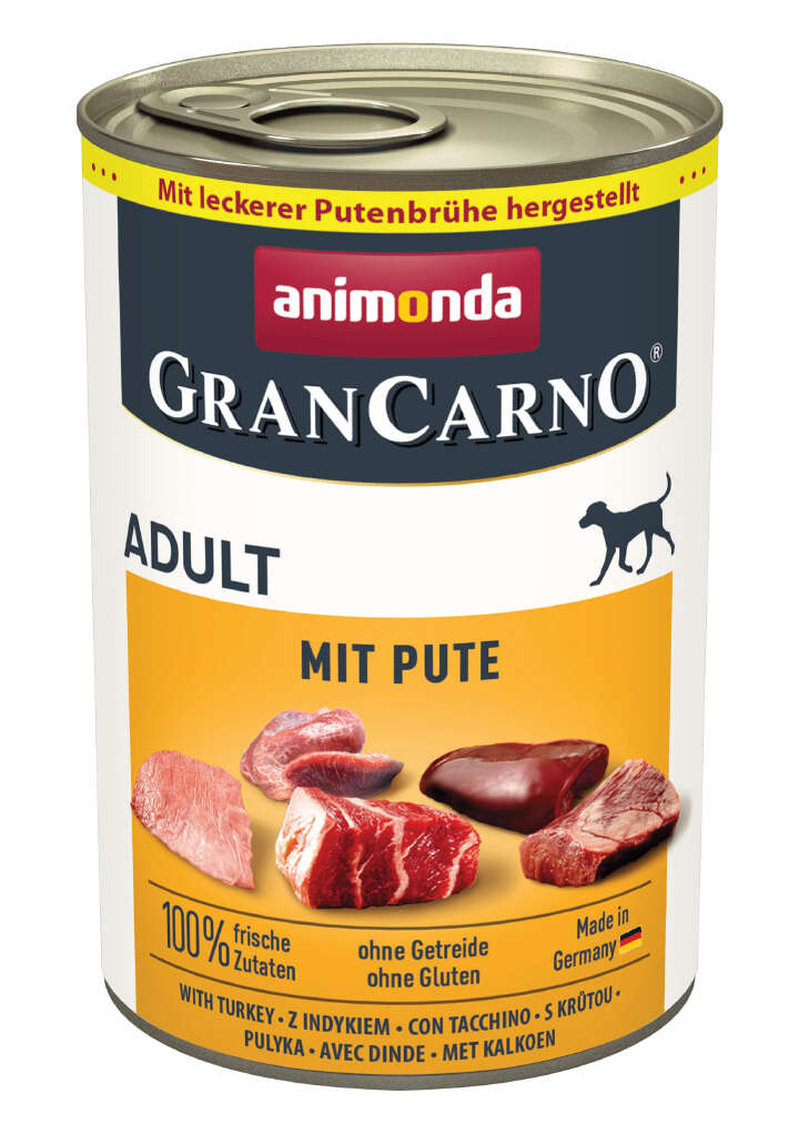 animonda Hunde-Nassfutter GranCarno Adult mit Pute